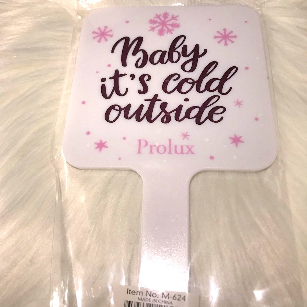 🔴 4/$15 New “Baby It’s Cold Outside” handheld square mirror
